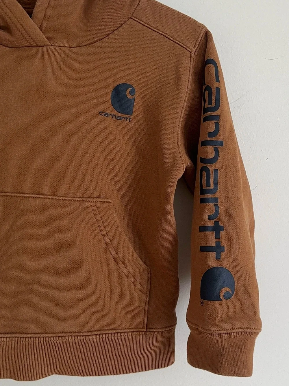 Carhartt Kids Caramel Brown Hoodie Size 5 Logo Sweatshirt’s